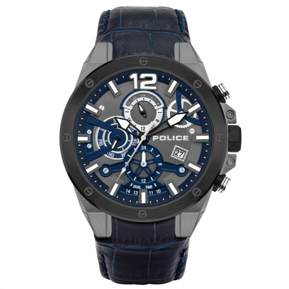 MONTRE POLICE HOMME M.FONCTION CUIR